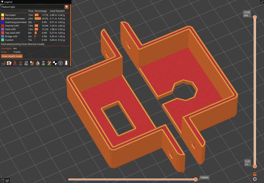 Kitchen Under-cabinet light power brick mounts - slicer view