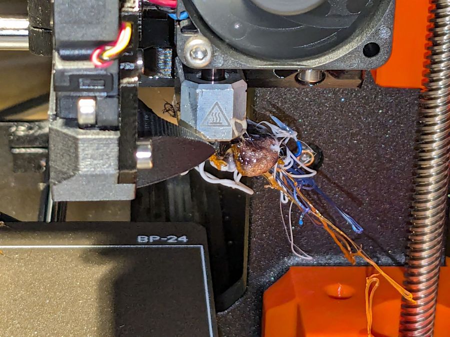 Prusa MK4 MMU test piece - extruder tangle