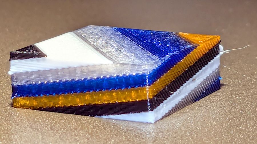 Prusa MK4 MMU test piece - finished