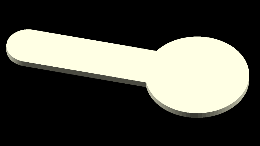 Cart coin - OpenSCAD outline screen shot