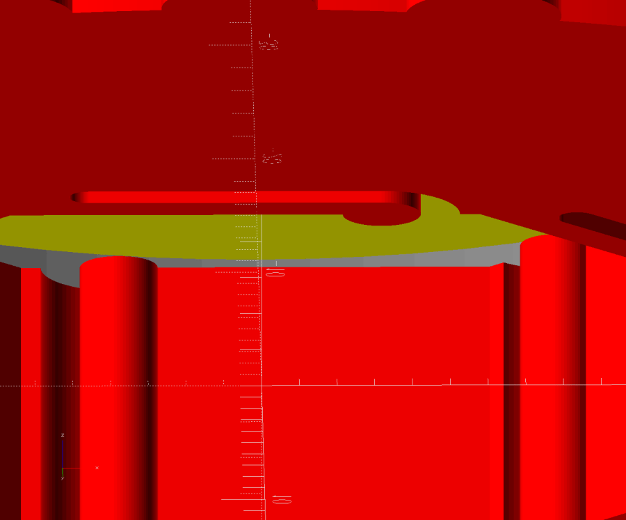 Hose Fitting Grip - bottom interior - solid model