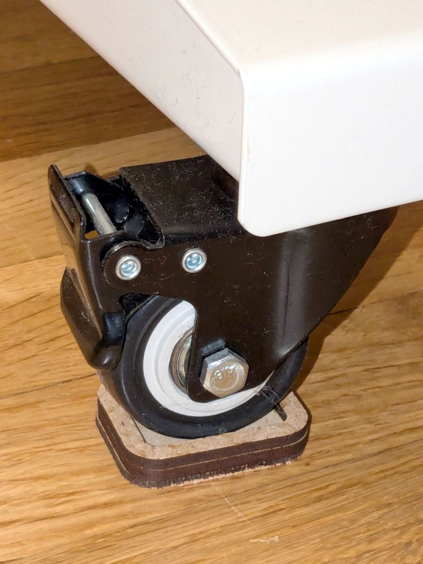 Husky workbench caster feet - installed