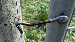 Improvised Garden Gate Latch Staple