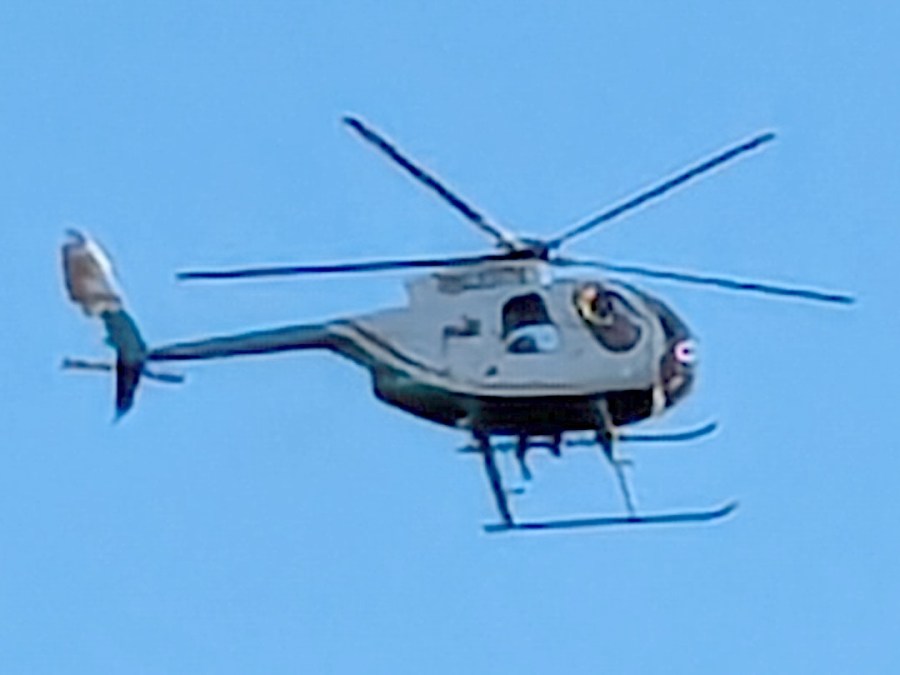 Helicopter power line inspection - MD500