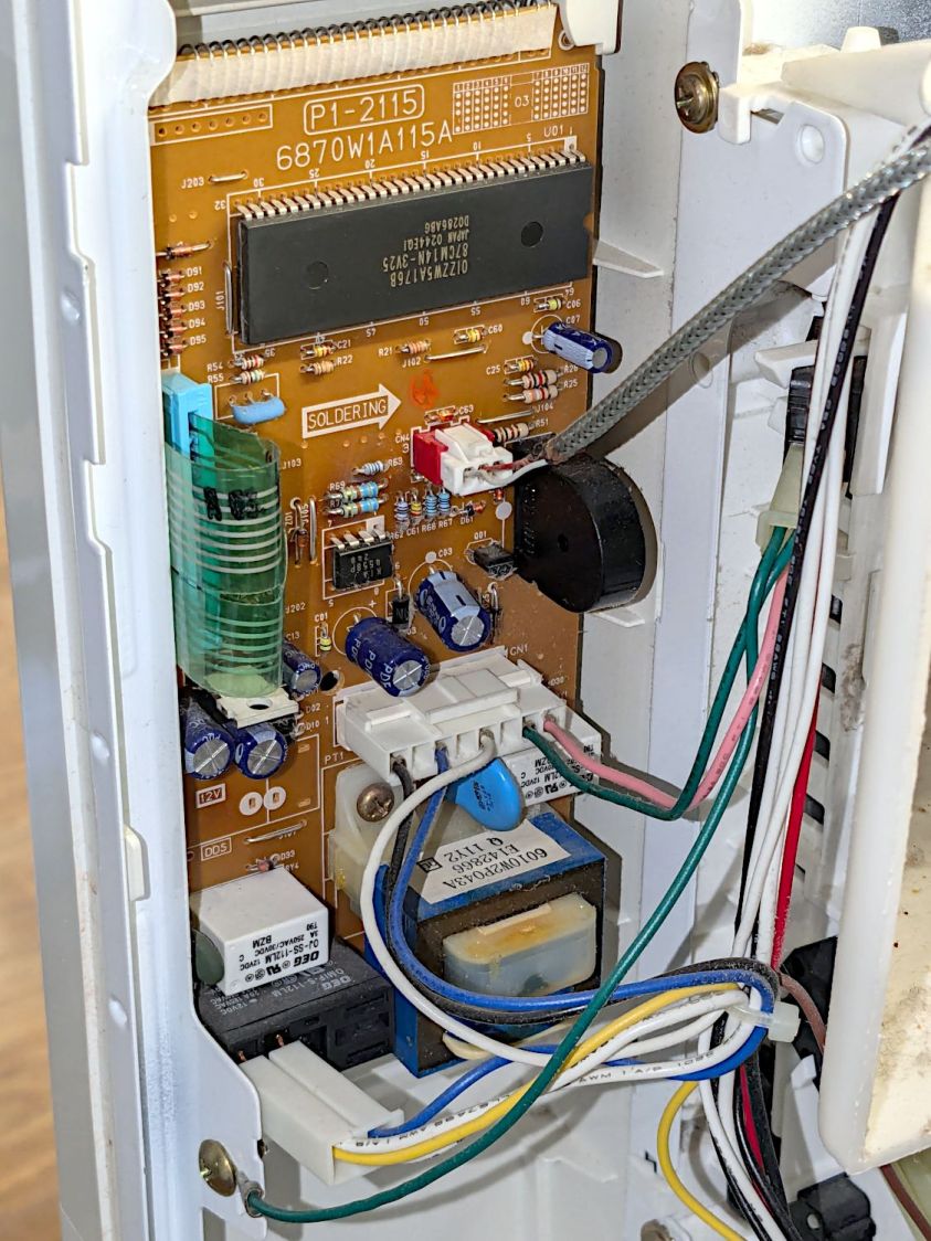 Sears Microwave - control board - in place