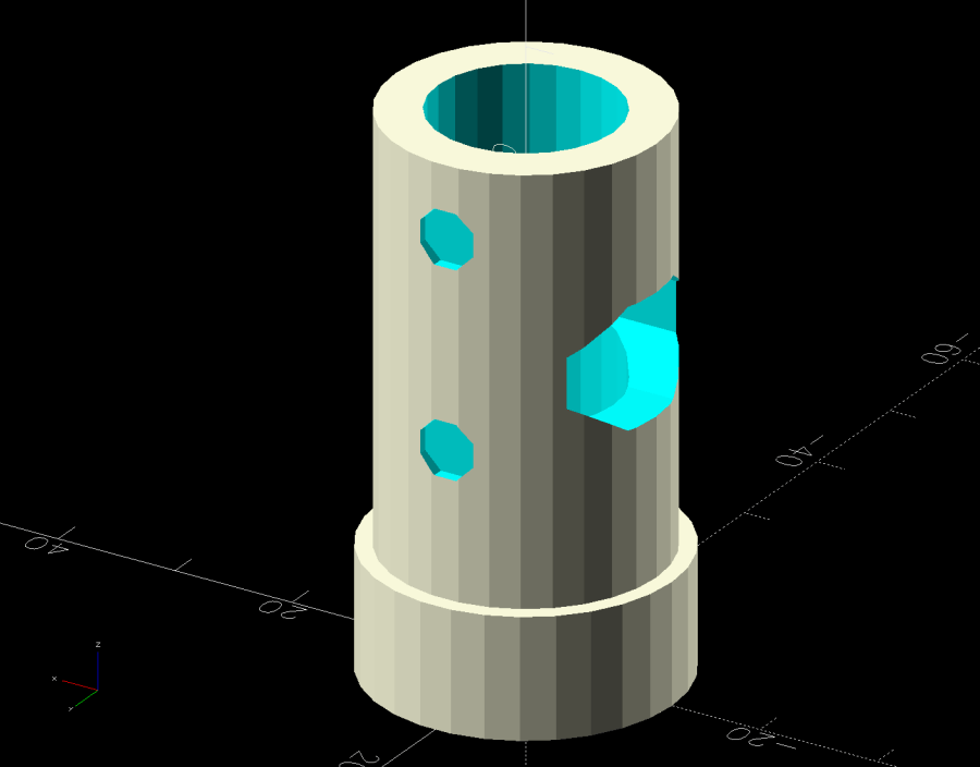 Handlebar Grip Mount - plug cable port - solid model