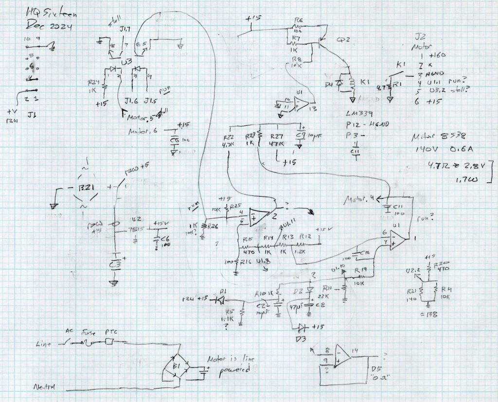 Handi-Quilter HQ Sixteen: Preliminary Power PCB&nbsp;Schematic