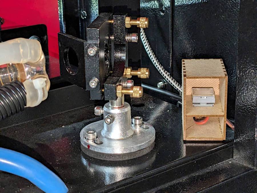 Laser remote pulse button - installed