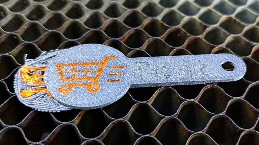 Laser engraved PETG-CF