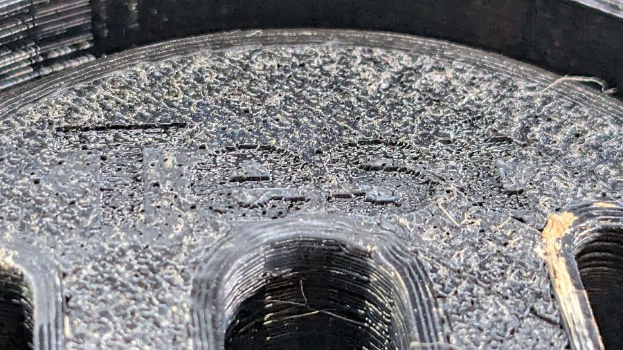 Laser engraved PETG - top surface