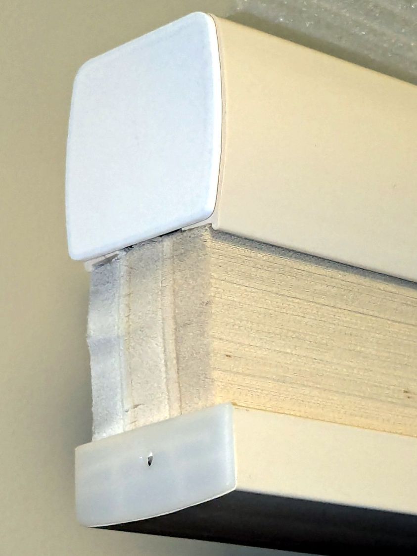 Living Room shade end cap - installed