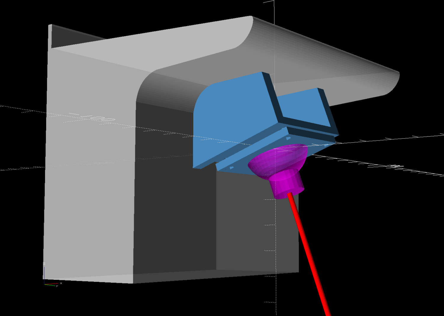 HQ Sixteen - Stylus Laser Mount - solid model - show