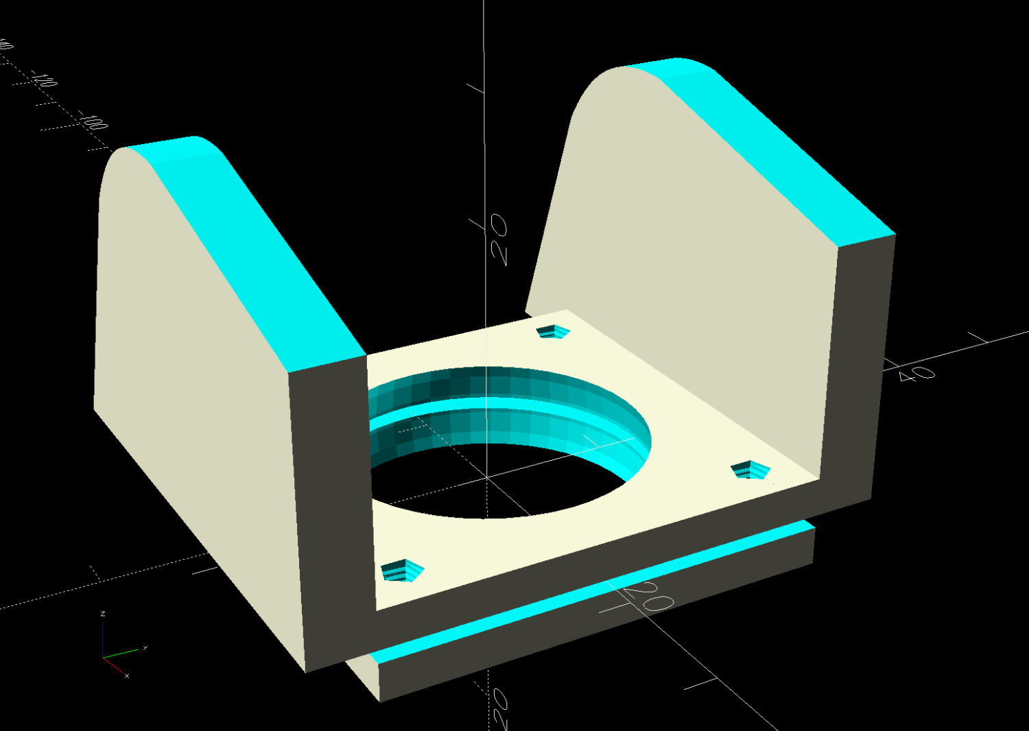 HQ Sixteen - Stylus Laser Mount - solid model