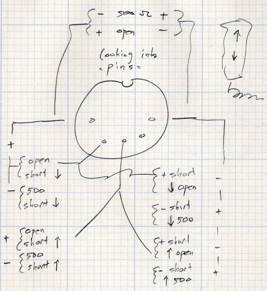 Pride Lift Chair - control pinout doodle