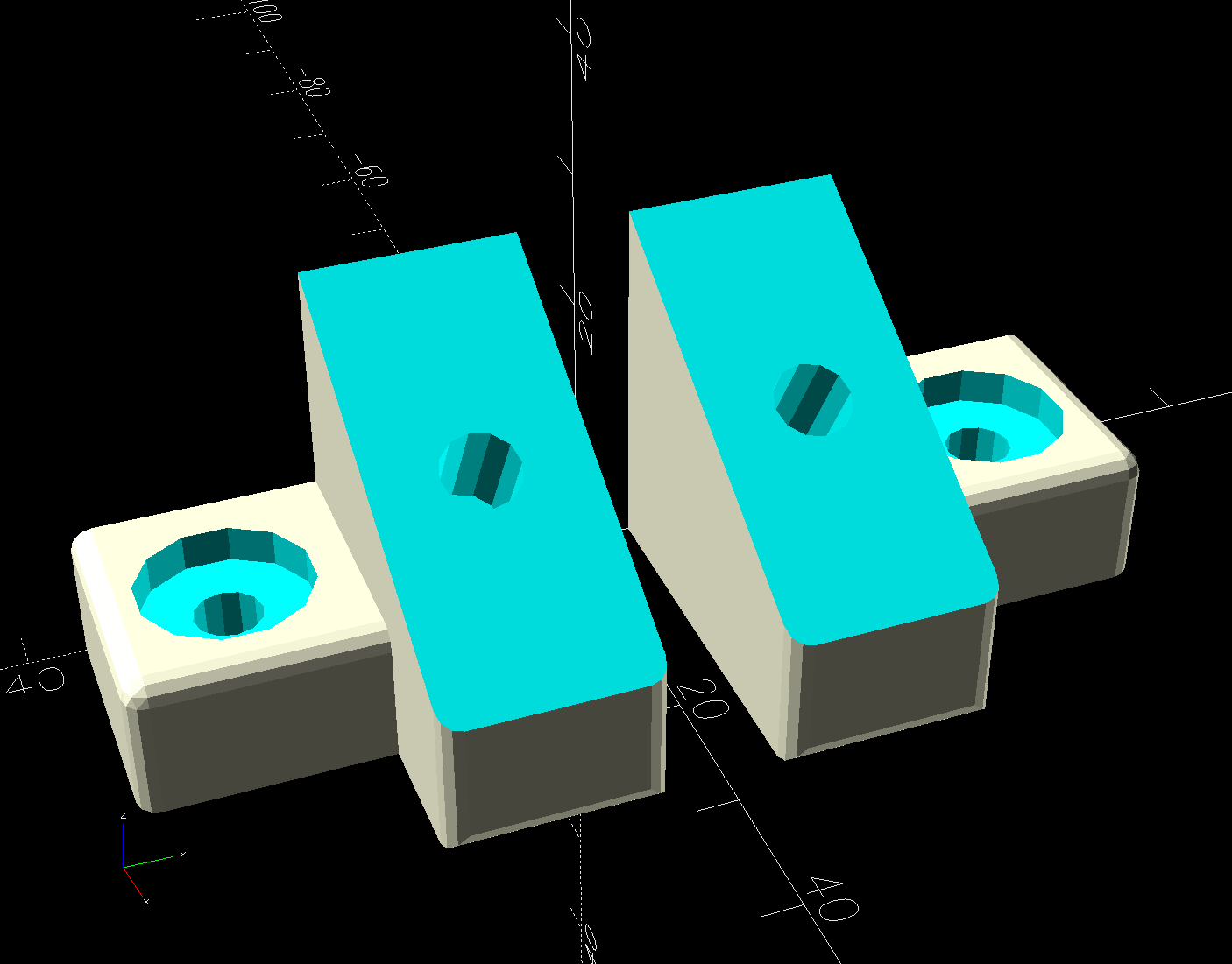 LED Bar Lamp Mount - solid model