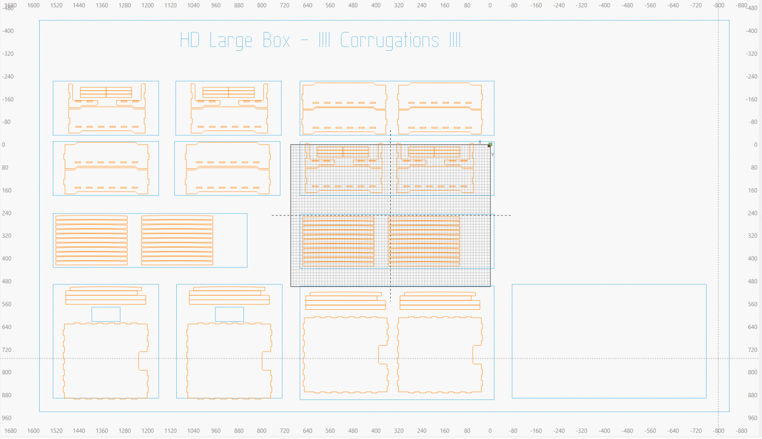 Letter Paper Storage Racks - LightBurn screenshot