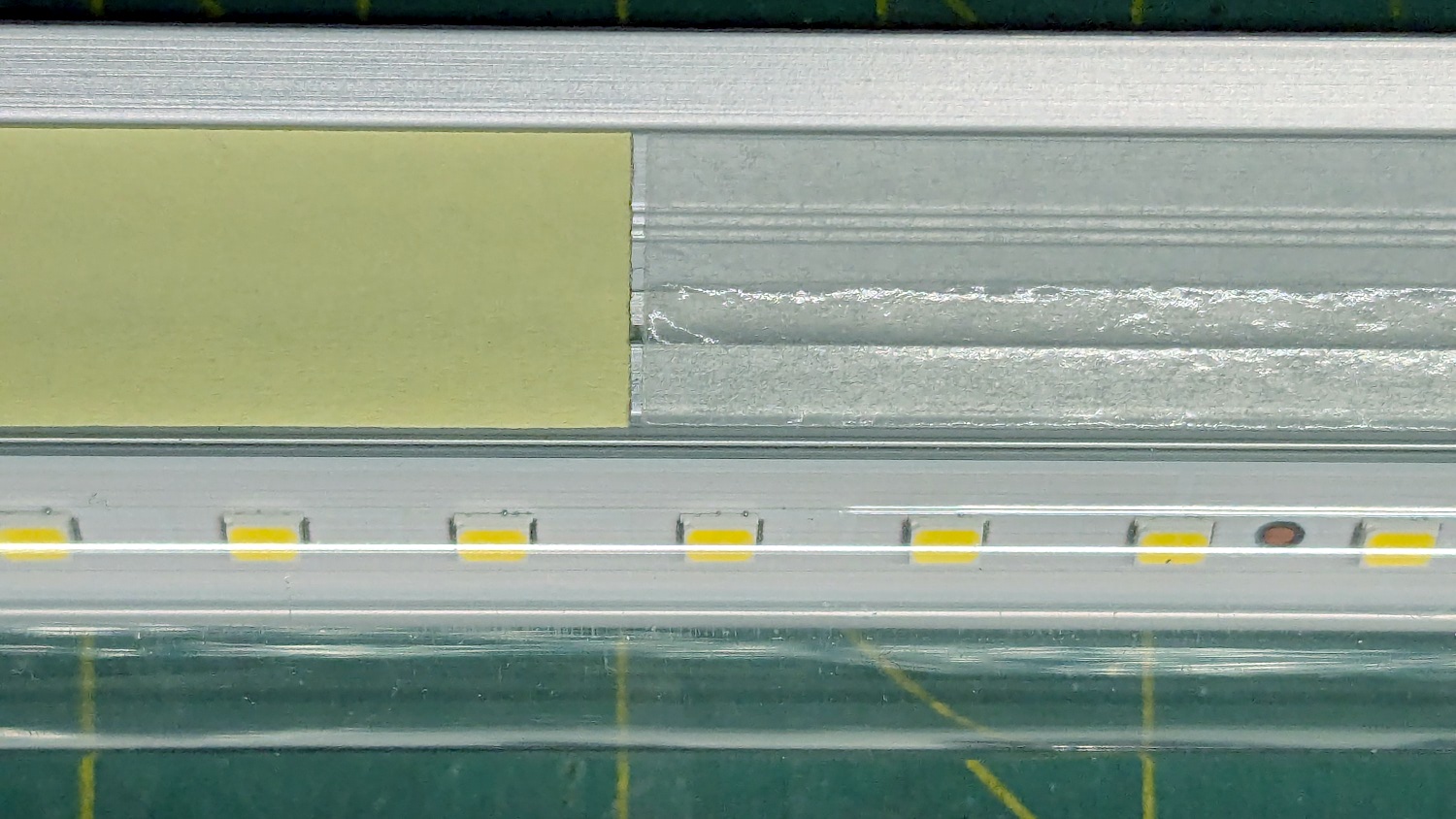 LED strip light - Mylar reflector - adhesive strips