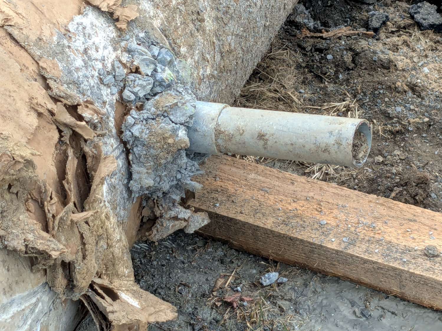 Street Lamp Base - sawed conduit