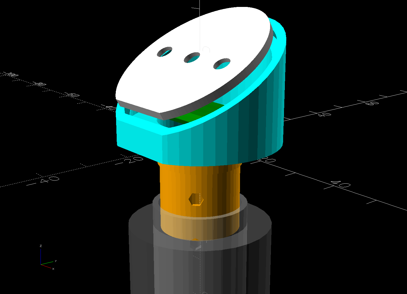 Control Button Caps - solid model - show view gapped