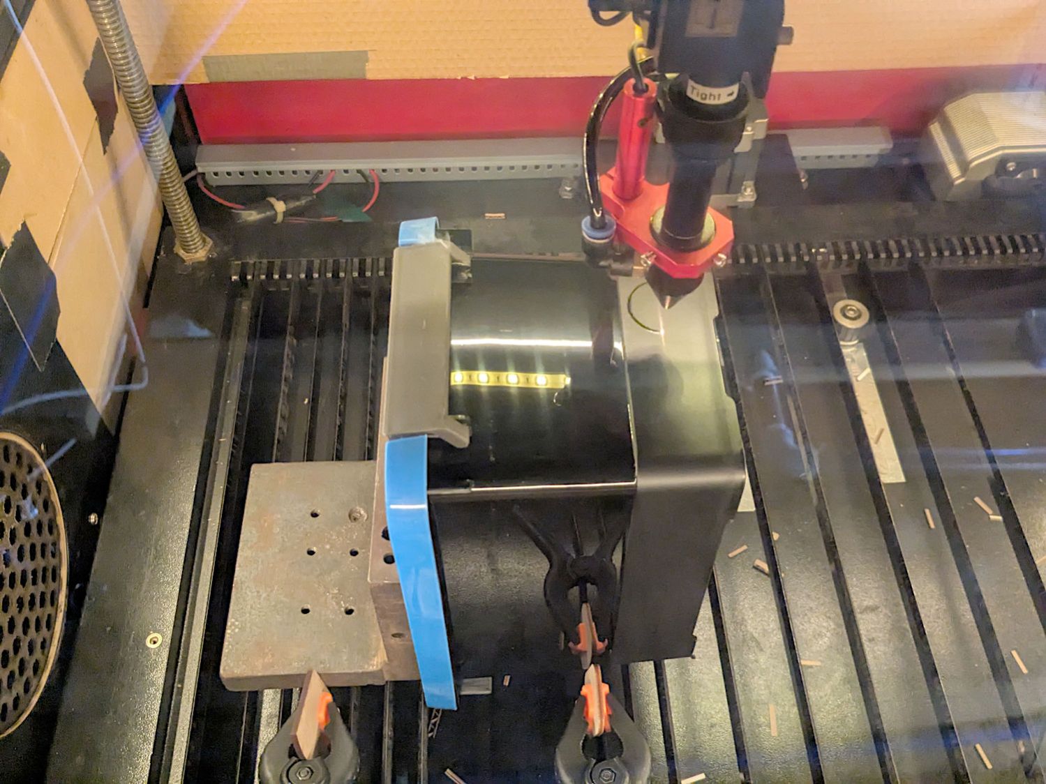 Vole Box - hole cutting