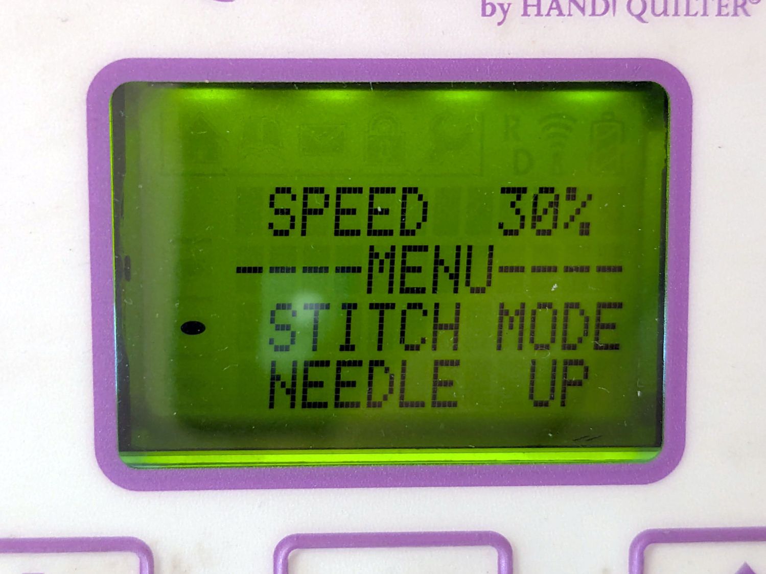 HQ Sixteen - display - speed mode