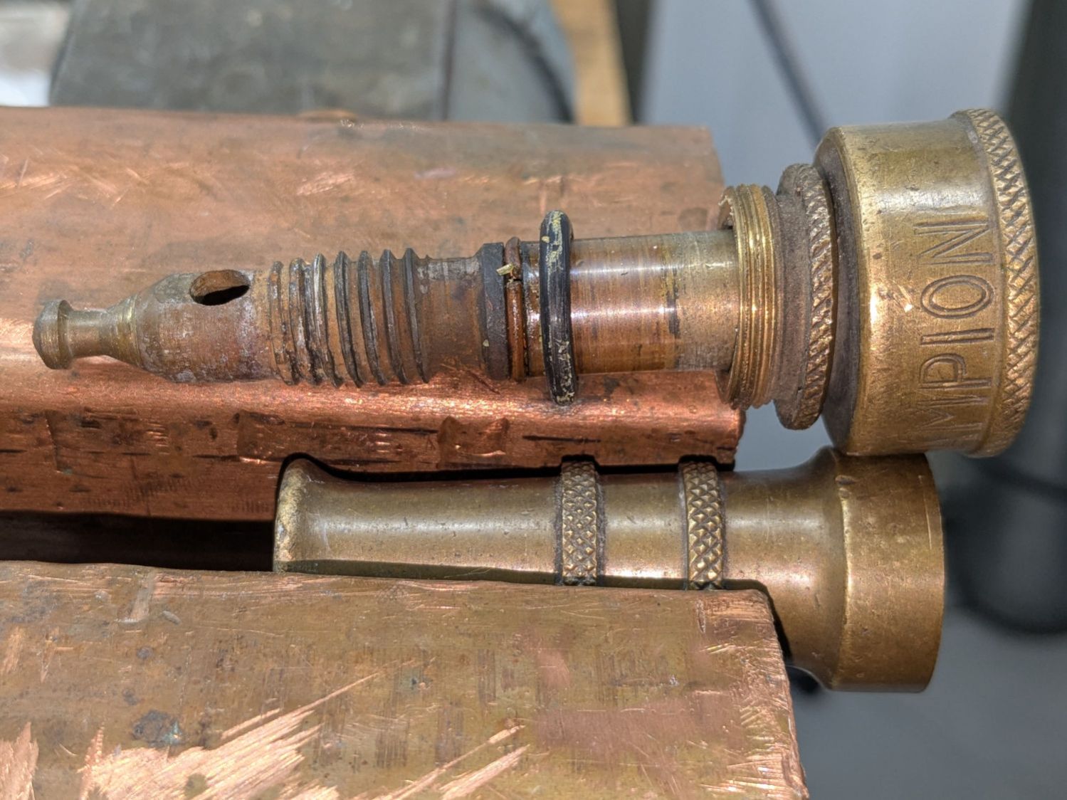 Champion hose nozzle - disassembled