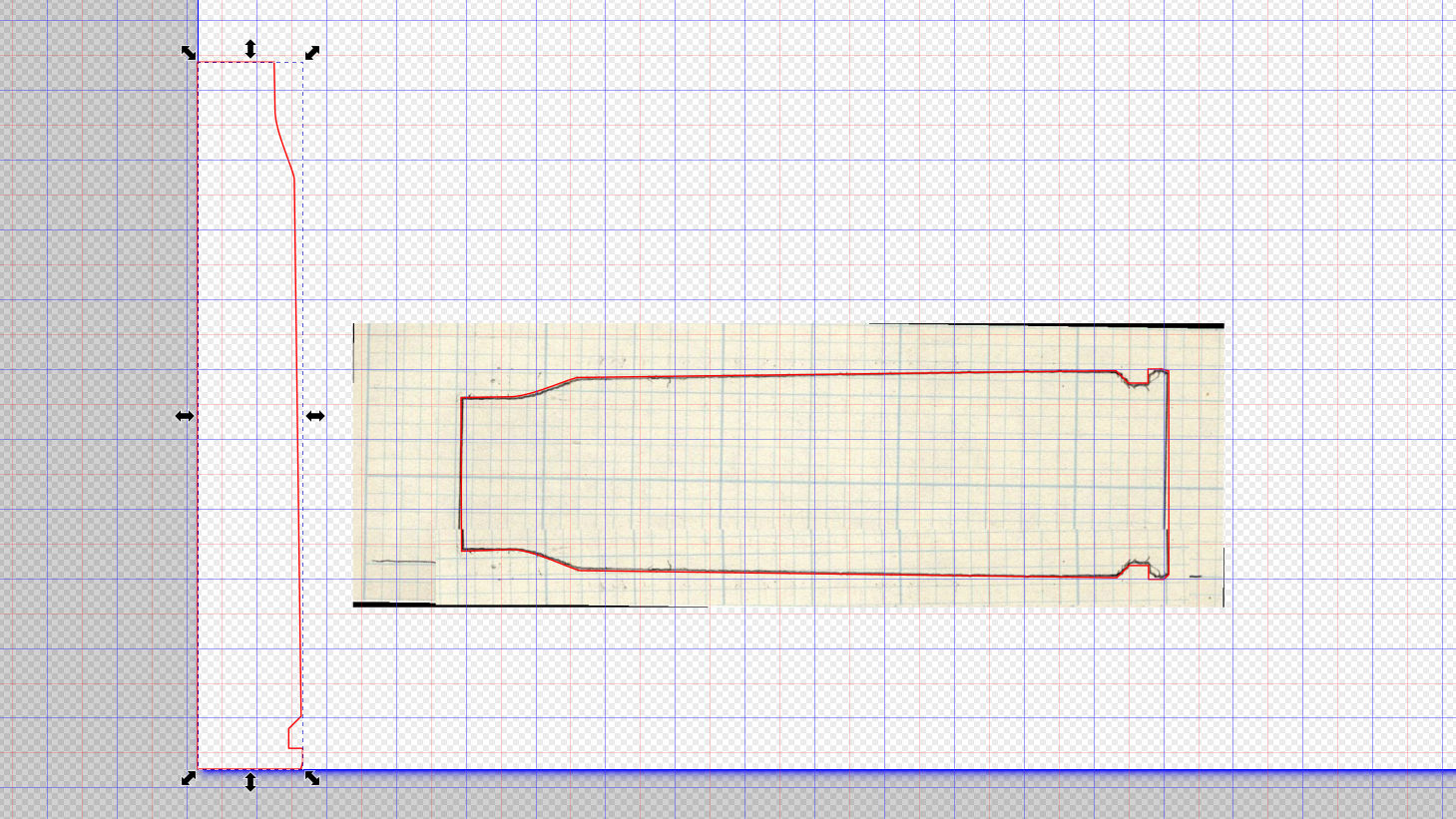 Cartridge - 20x102mm outline - Inkscape layout