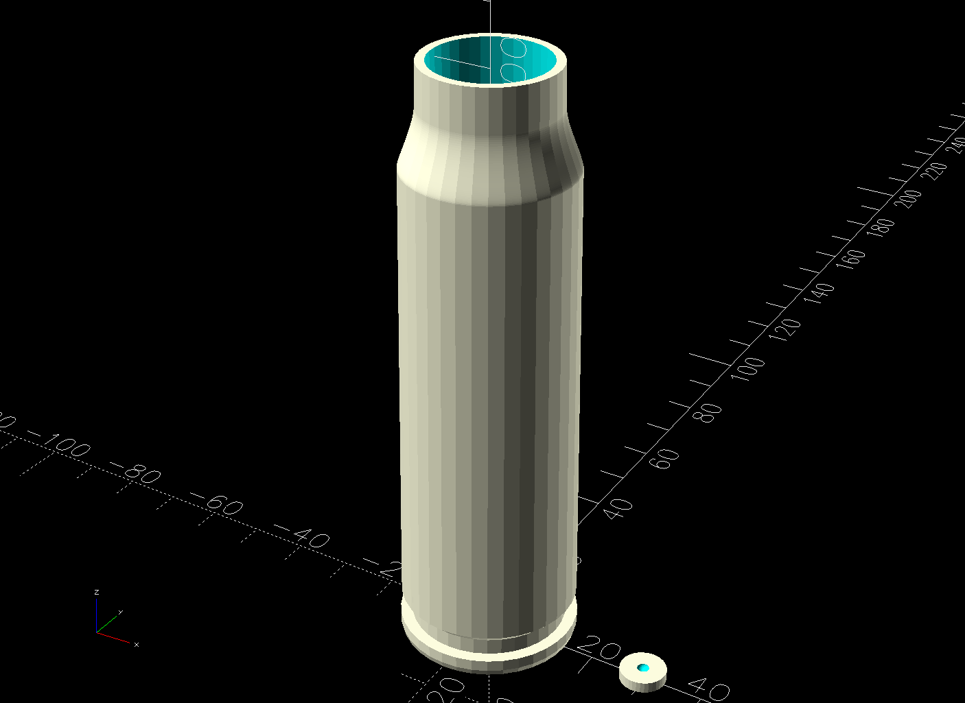 Cartridge Case - build view solid model
