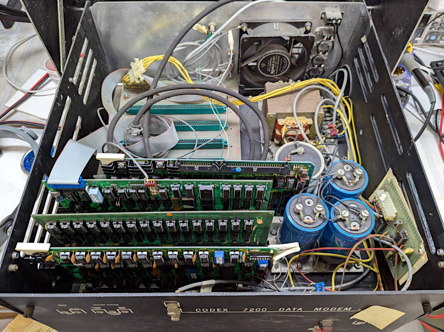 S-100 Bus Cap Reforming - inside view