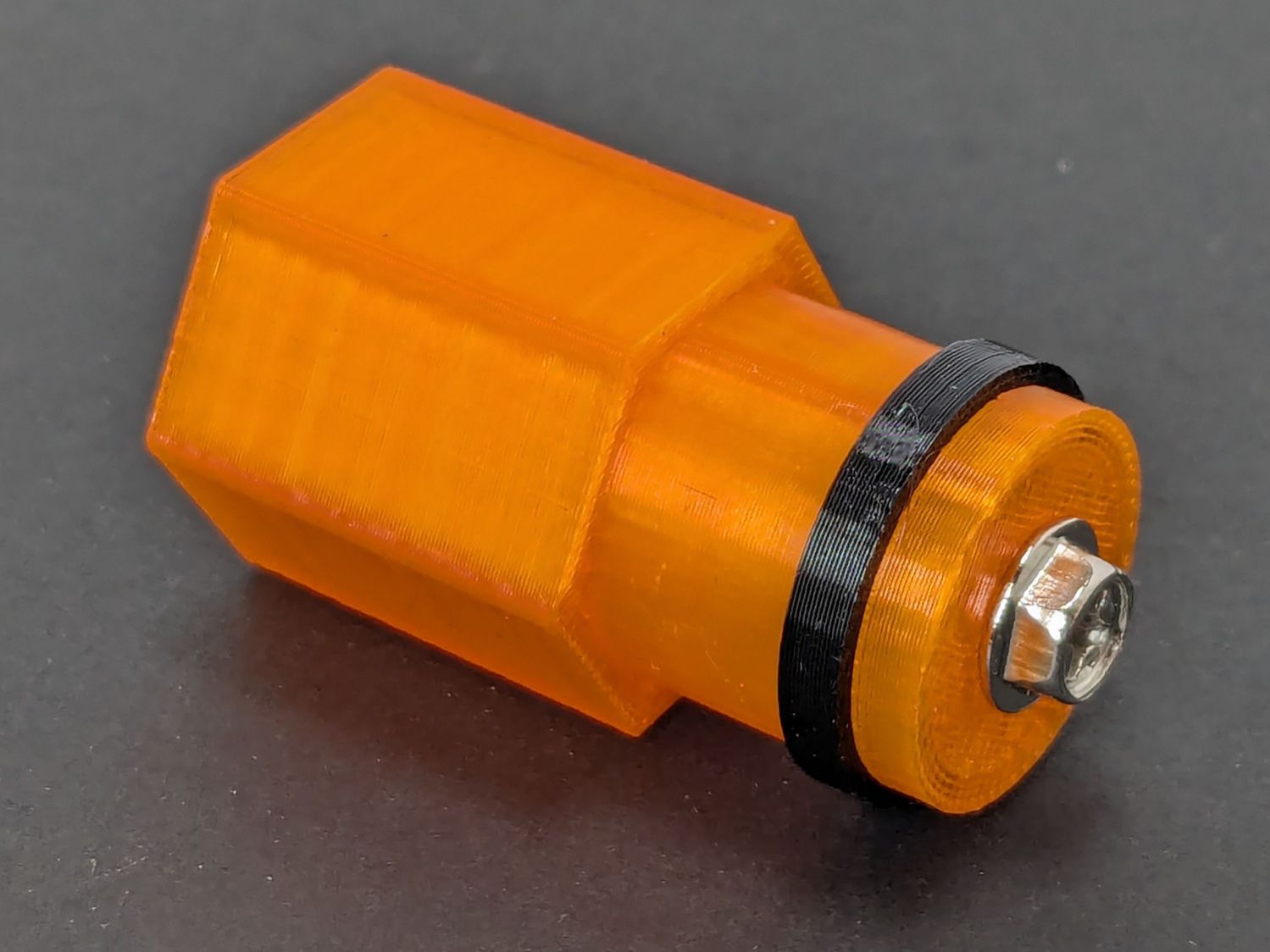 Anker LC-40 Flashlight - lathe fixture - detail