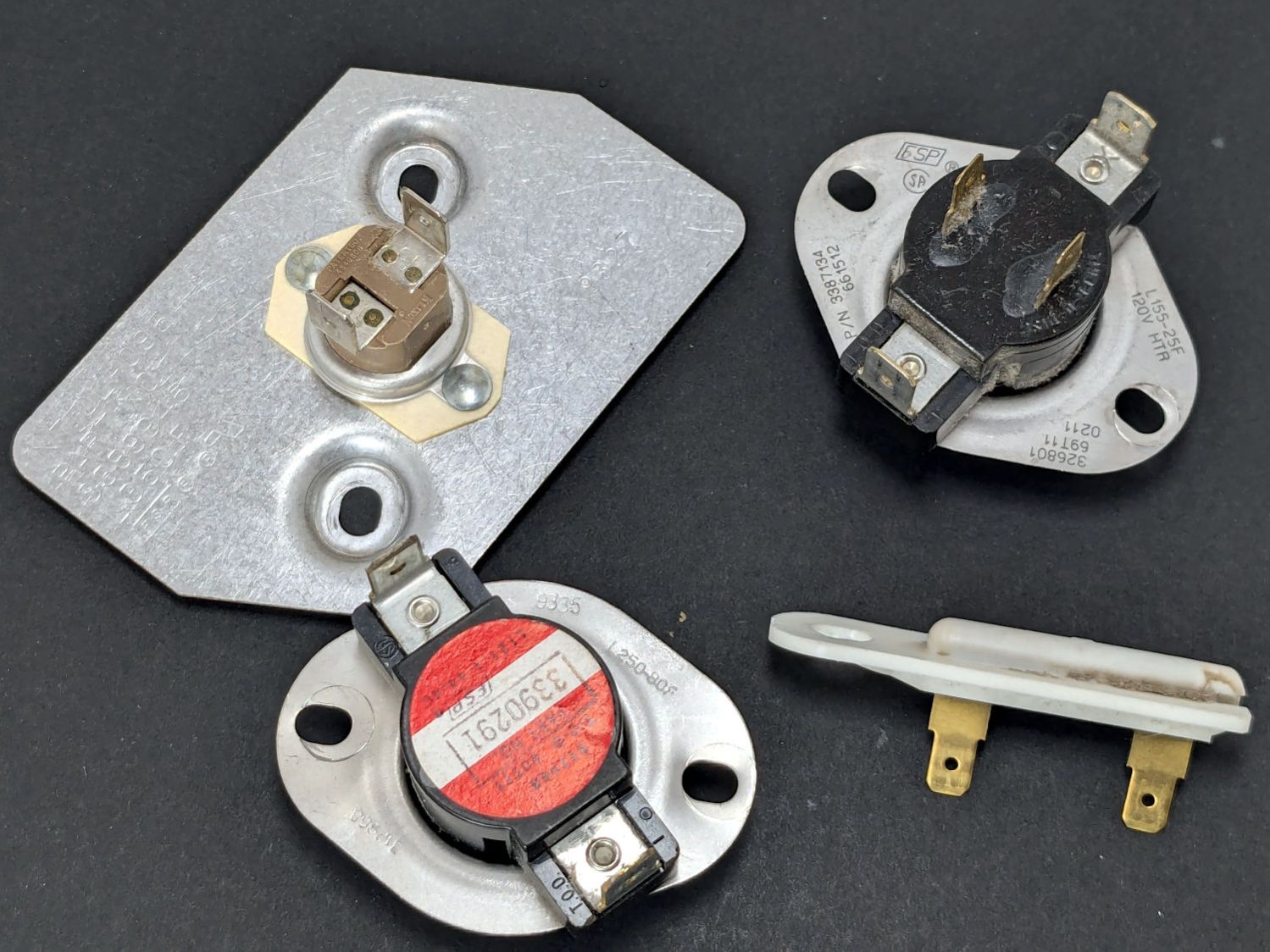 Whirlpool dryer - thermal switches