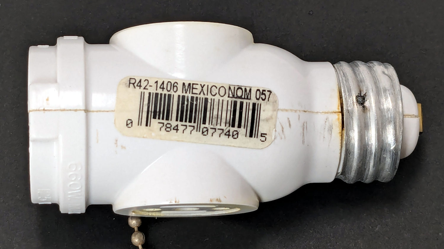 Lamp socket adapter - failed weld