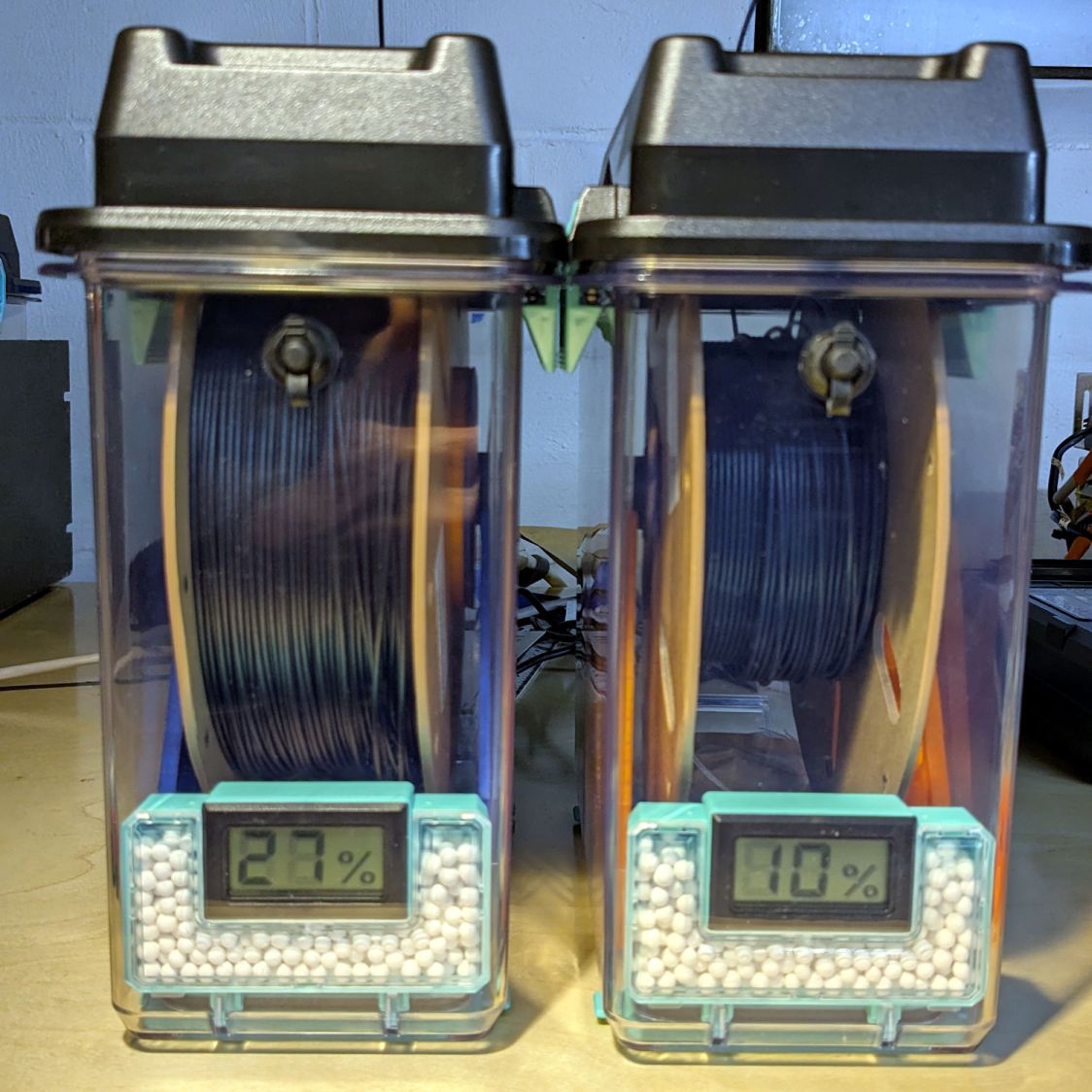 PolyDryer humidity vs spool fill