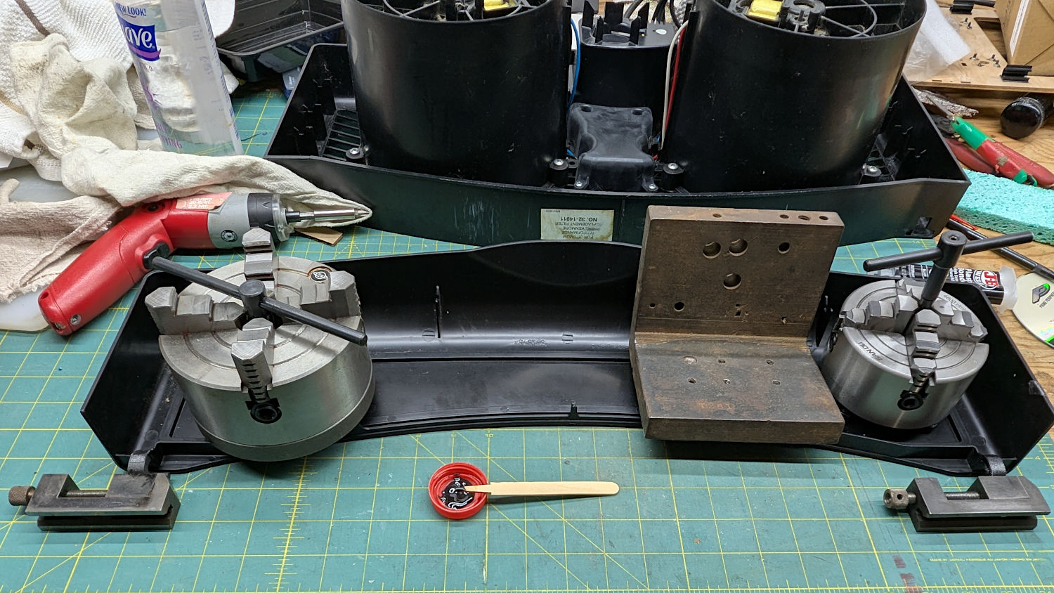 Sears Humidifier - lid hinge gluing setup