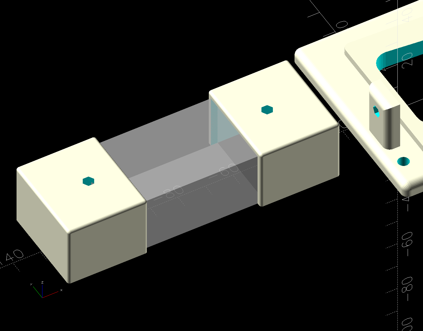 HQ Sixteen Nose Ring Lights - power supply cover - solid model