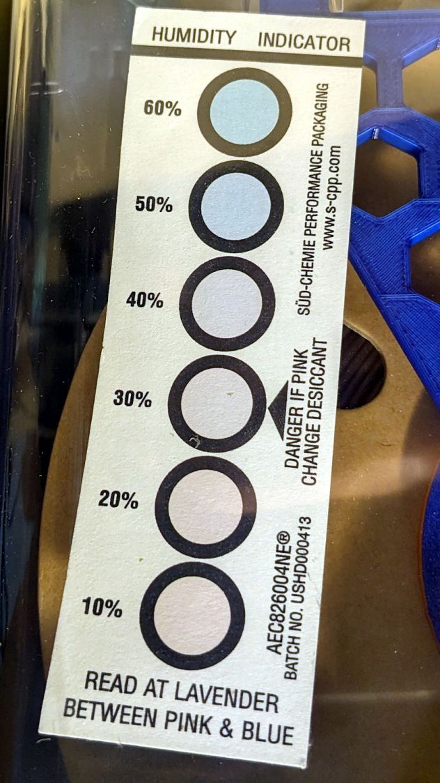 PolyDryer - PETG-CF - 32 pctRH Black test card