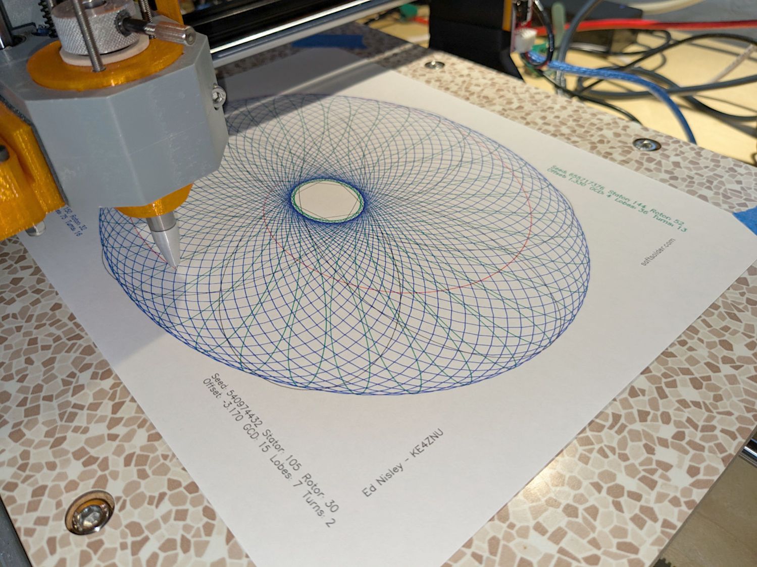 3018CNC - Spirograph test pattern