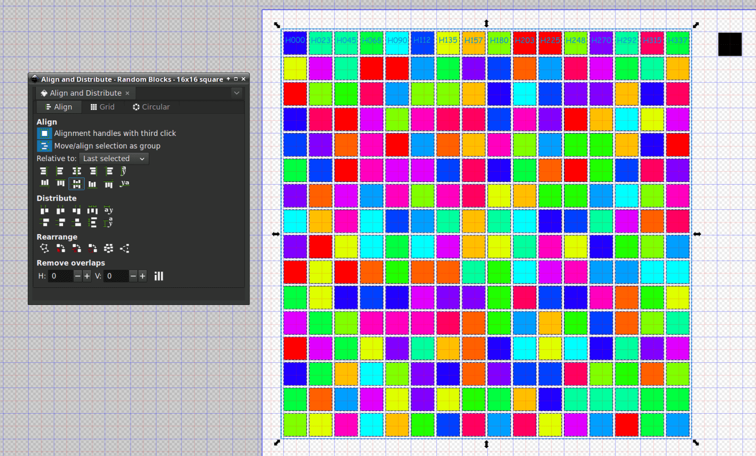 Random Blocks - 16x16 159mm - Inkscape center align