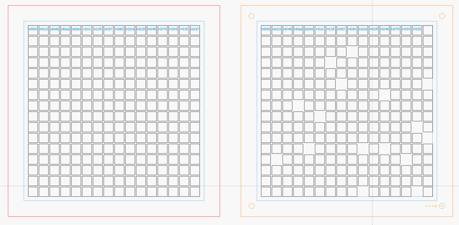 Random Blocks - 16x16 - LightBurn cutting layouts - detail