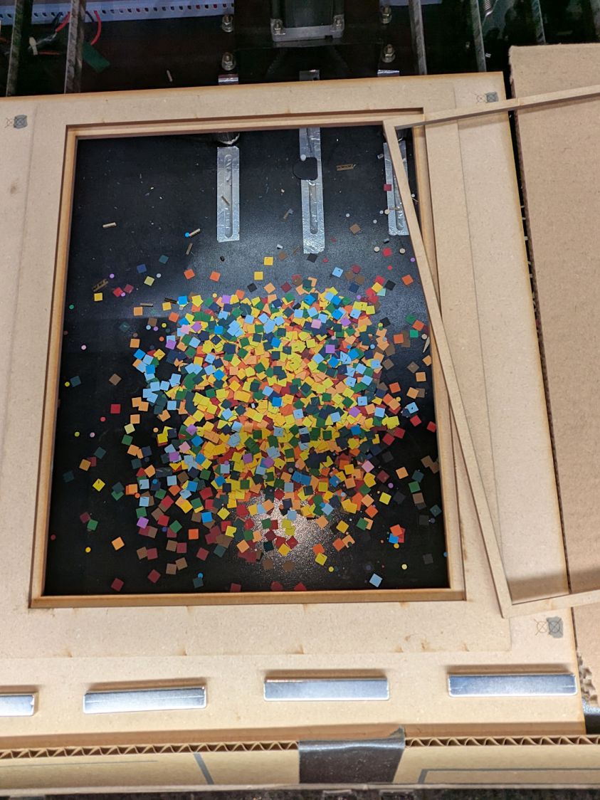 Layered Paper - rainbow chip tray