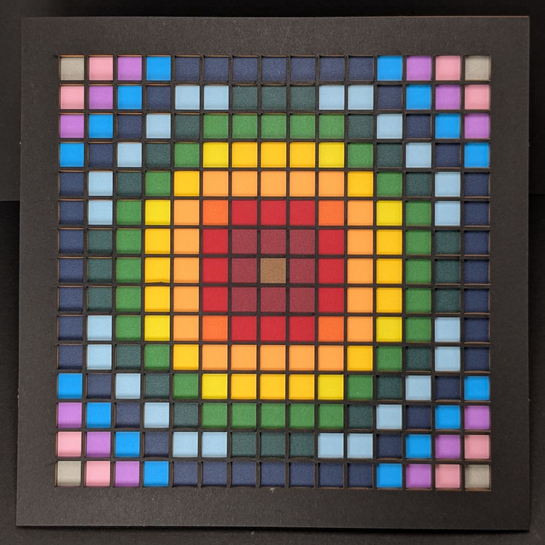 Layered paper - circular rainbow