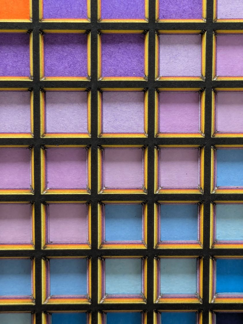 Layered Paper - tapered blocks - detail