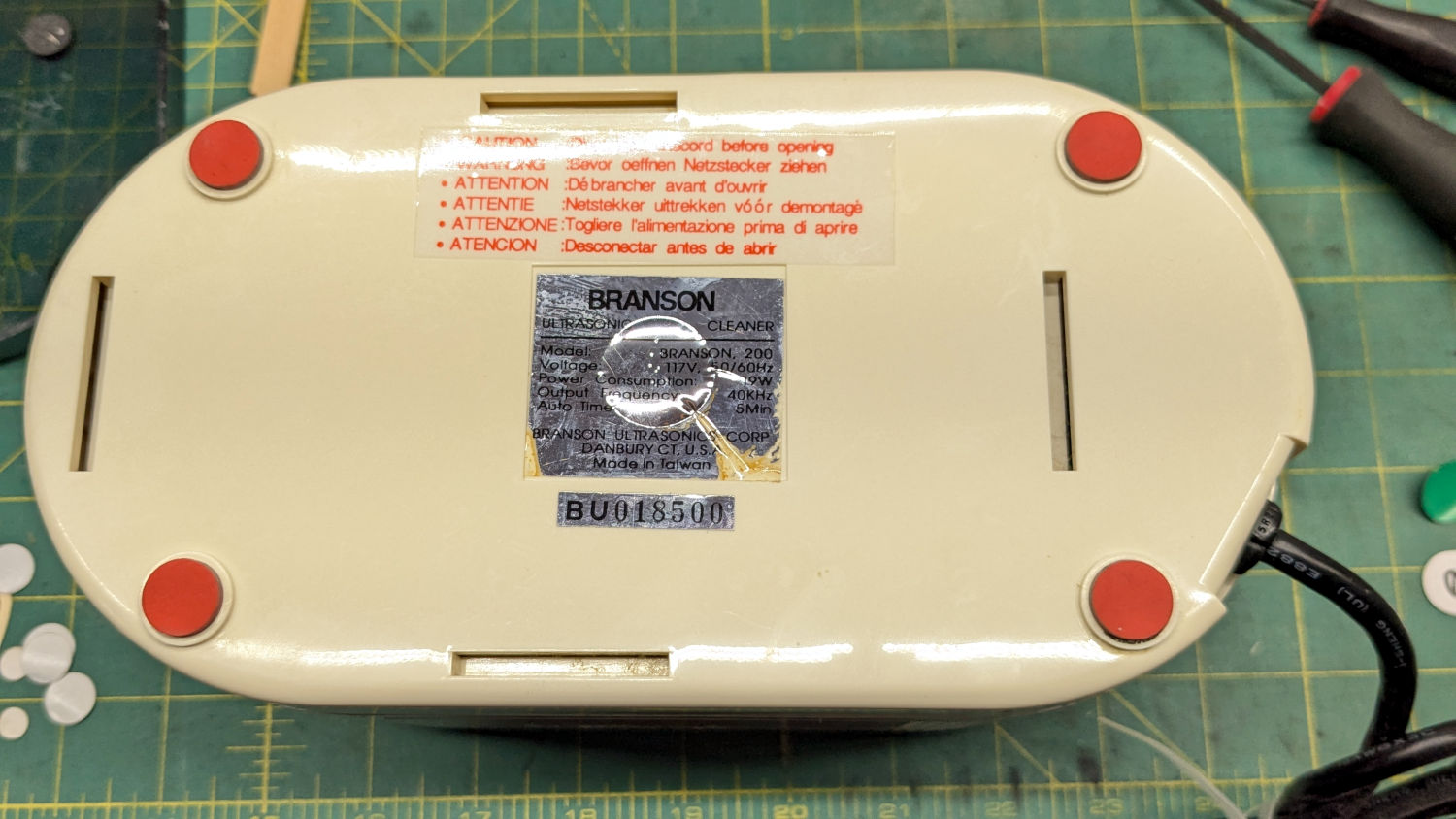 Branson 200 ultrasonic cleaner - replacement rubber feet