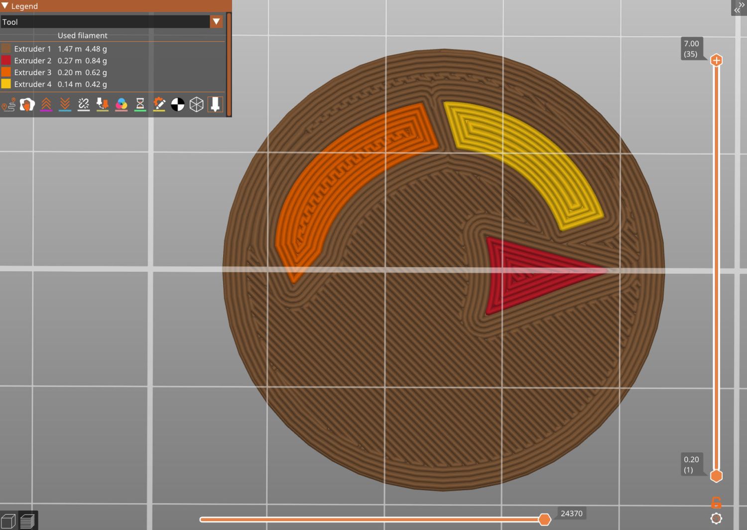 Shower Fauce Knob Insert - PrusaSlicer preview