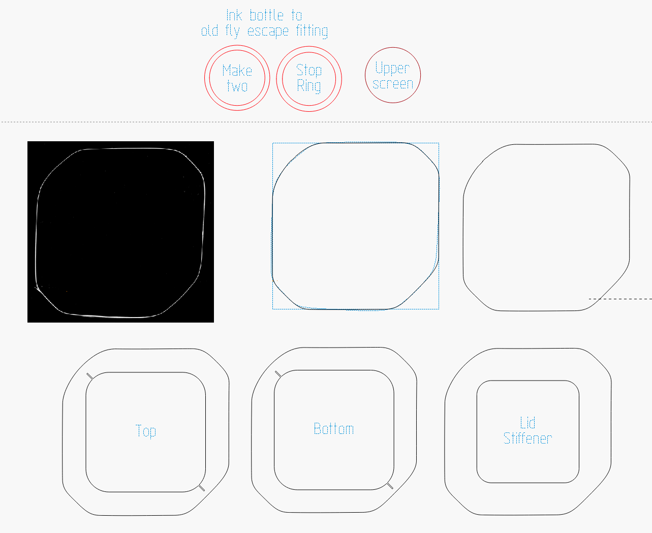 Worm Bin Fly Trap - LightBurn parts