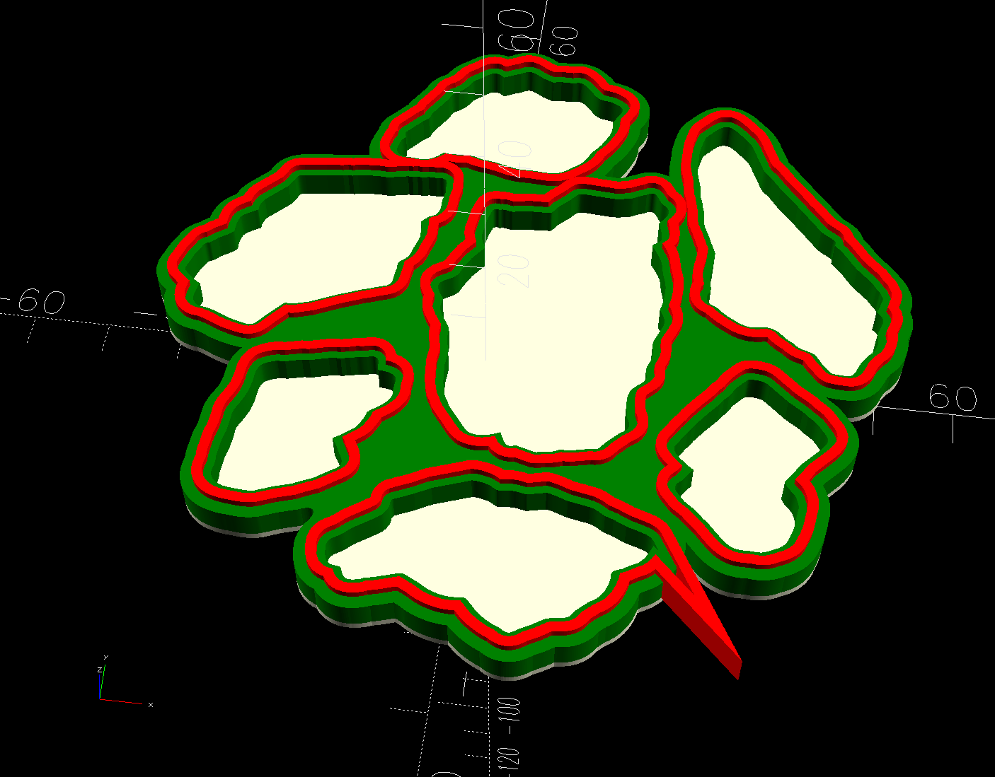 Printed Coaster Layout - 100 mm Set G - spurious point