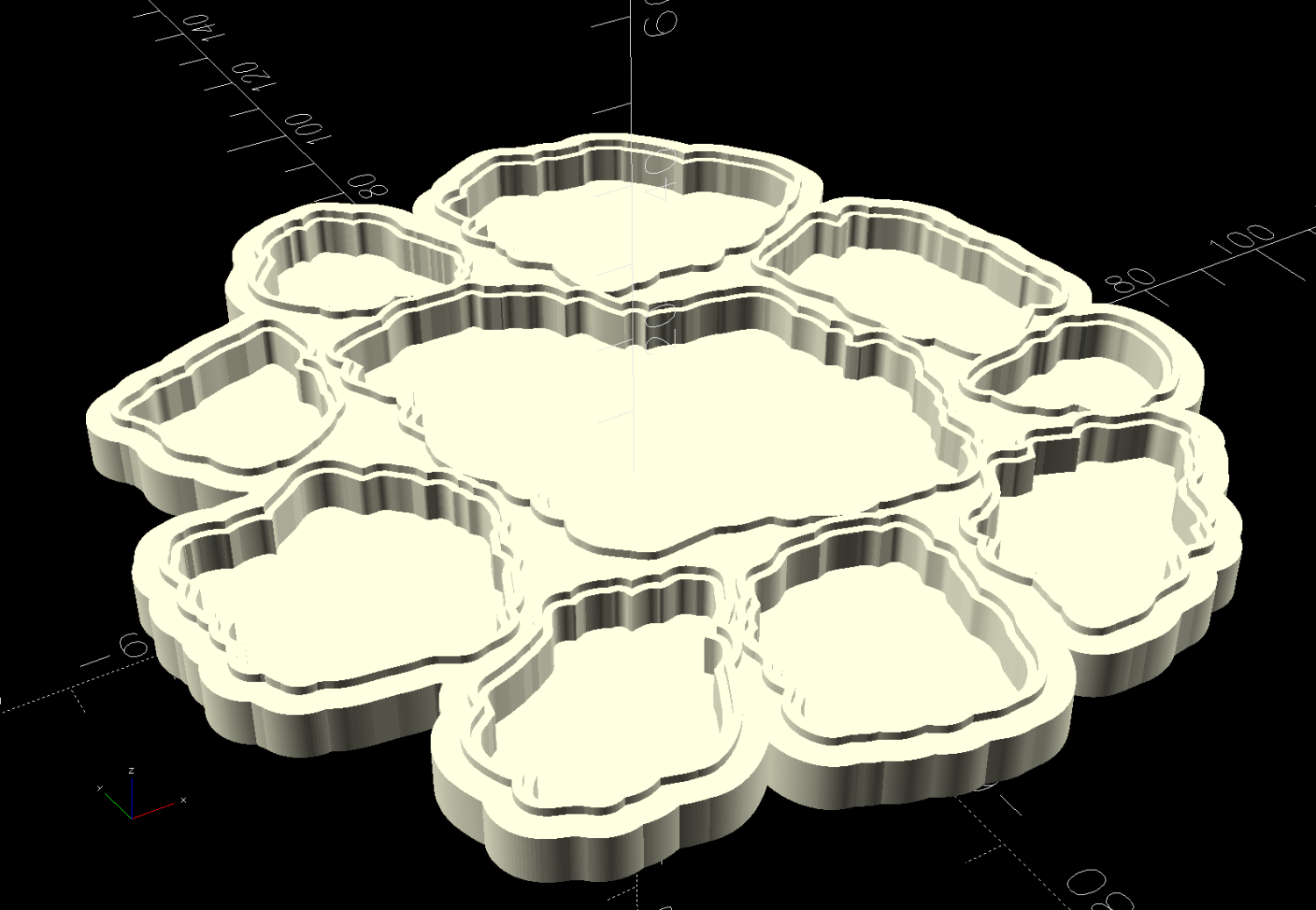 Printed Coaster Layout - 5 inch Set B