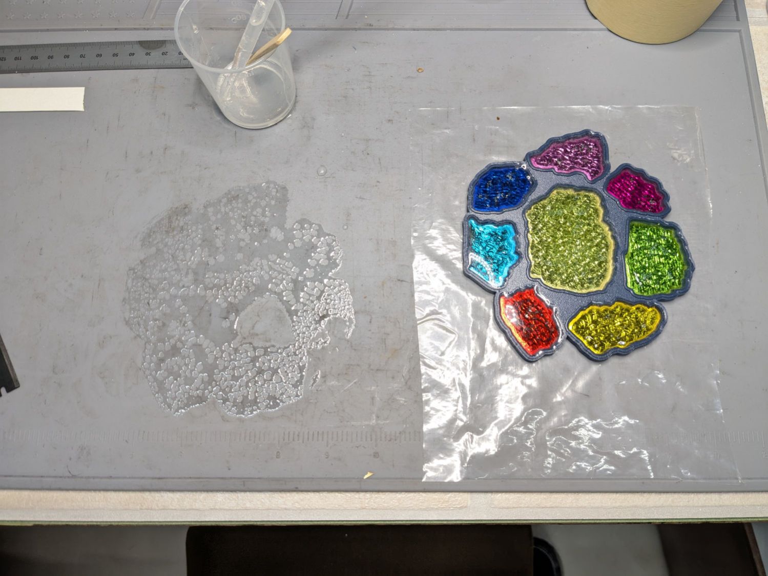 Printed Coasters - PETG-CF leakage - footprint