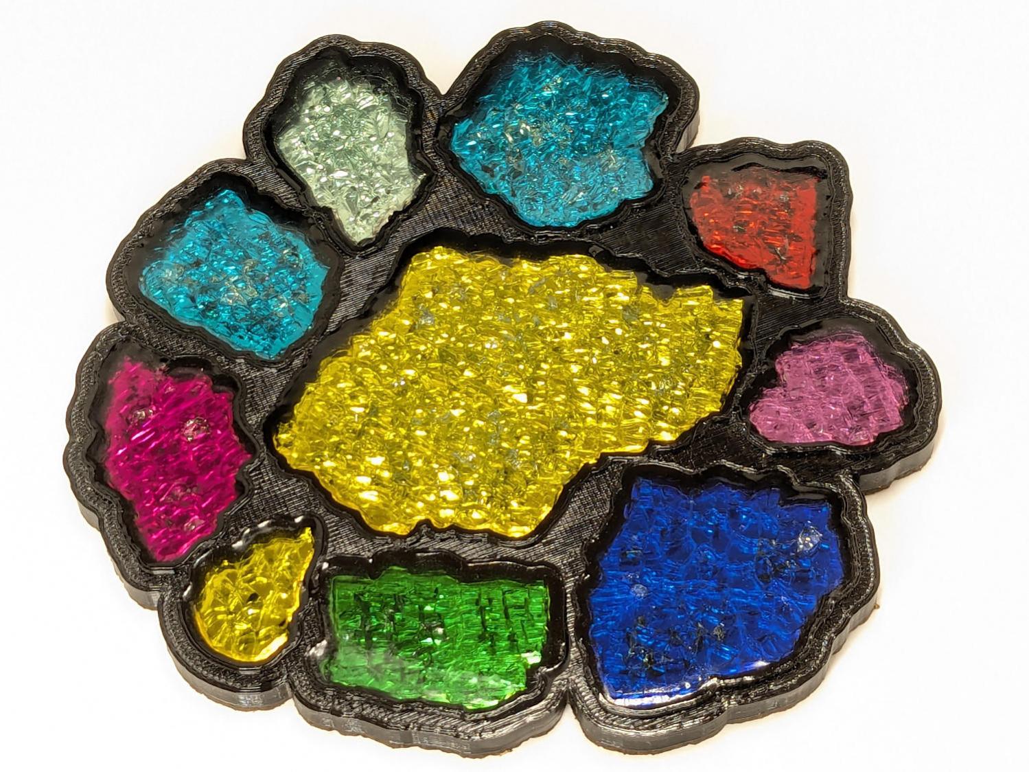 Smashed Glass 3D Printed Coaster - Set B