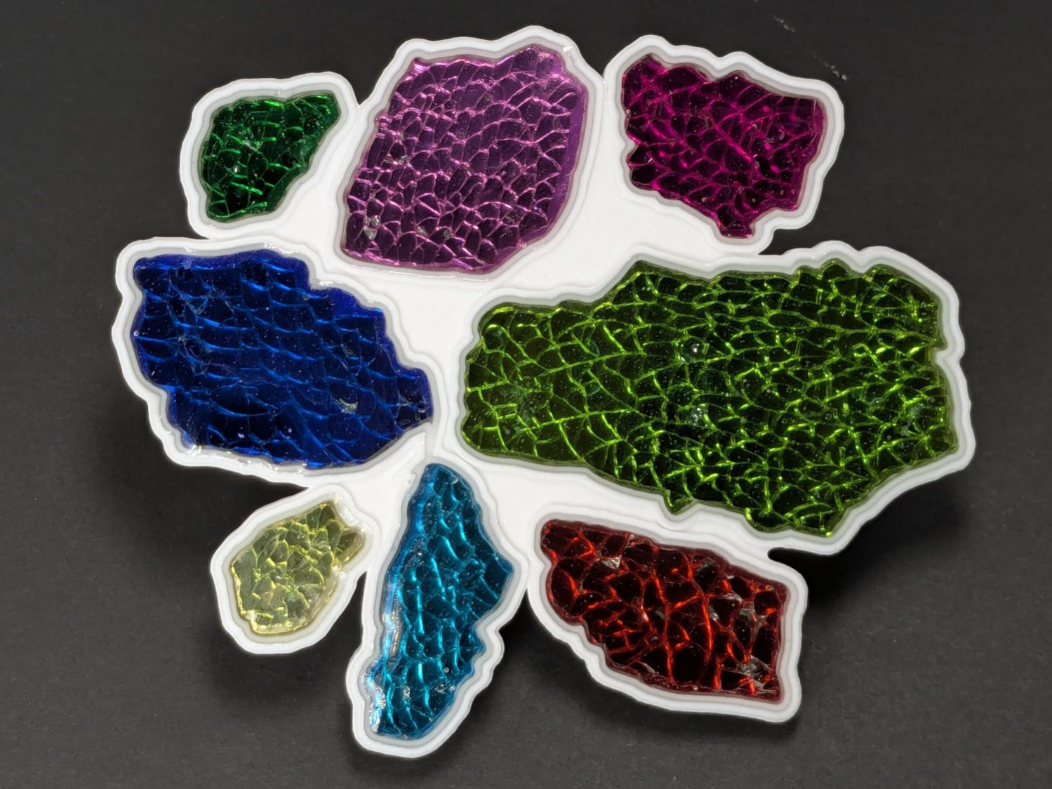 Printed Coasters - white PETG finished